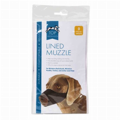 TP Lined Nylon Muzzle 4.5In Snout Sz 0 - 4.5In Snout Sz 0