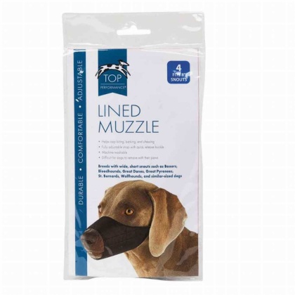TP Lined Nylon Muzzle 8In Snout Sz 4 - 8In Snout Sz 4