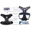 Black - Headlight Harness, Dog Harness with Built In LED Light - XXl