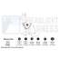 Orange - Headlight Harness, Dog Harness with Built In LED Light - Large