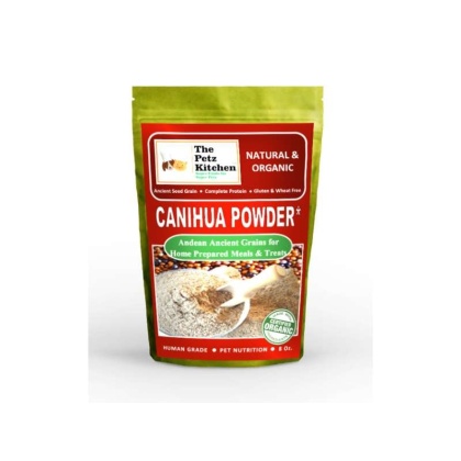 Canihua Flour - Organic Ancient Seed Grain - Complete Protein - Wheat & Gluten Free* The Petz Kitchen Dog & Cat Super Foods* - 8 Oz