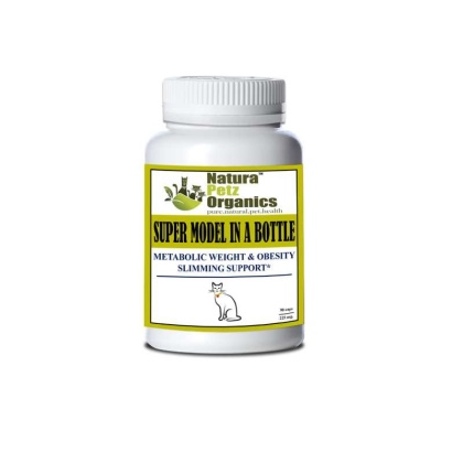 Super Model In A Bottle - Metabolic Weight & Obesity Slimming Support* Adult & Senior Pets* - CAT  / 90 caps / 250 mg  Turkey Flavor