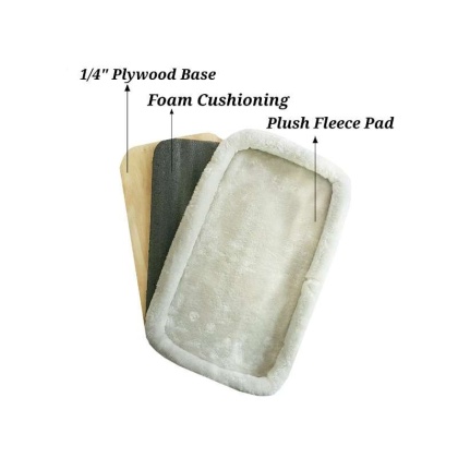 Copper Series Plush Replacement Faux Fleece Pad with Plywood Base - 18X10 in