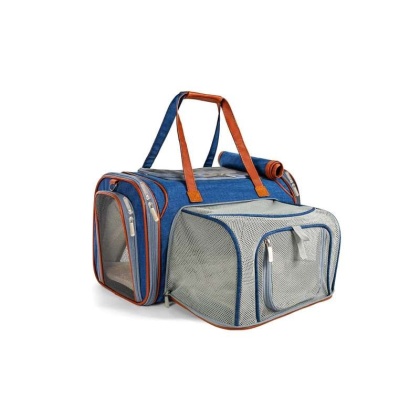 Deja Blue - Mr. Peanut's Gold Series Mini Size Expandable Pet Carrier - 16 in L x 10 in W x 10 in H
