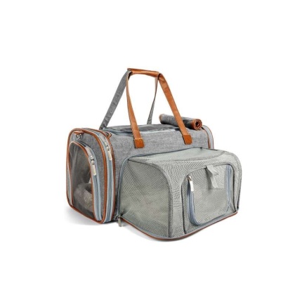 Platinum Gray - Mr. Peanut's Gold Series Mini Size Expandable Pet Carrier - 16 in L x 10 in W x 10 in H