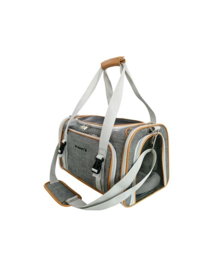 Snowflake Gray - Mr. Peanut's Platinum Series Double Expandable Pet Carrier - 18inLx10.5inWx11inH