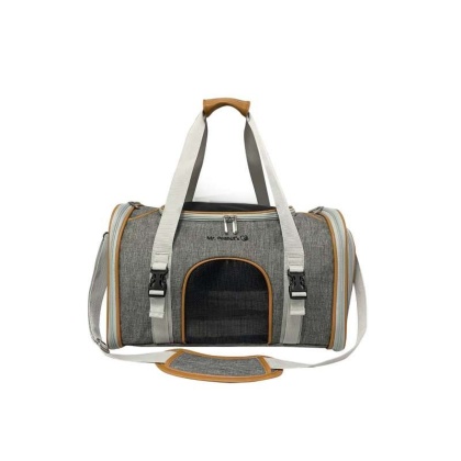 Snowflake Gray - Mr. Peanut's Platinum Series Expandable Pet Carrier - 18inLx10.5inWx11inH