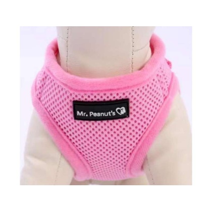 Pink - Mr. Peanut's PupTrek Small Dog/Cat Soft Mesh Step In Harness Vest - XSmall