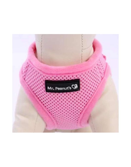 Pink - Mr. Peanut's PupTrek Small Dog/Cat Soft Mesh Step In Harness Vest - Medium