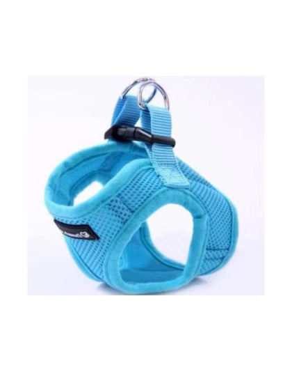 Blue - Mr. Peanut's PupTrek Small Dog/Cat Soft Mesh Step In Harness Vest - XLarge