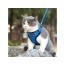 Blue - Mr. Peanut's PurrTrek Reflective Cat Harness with Matching Leash - X Small