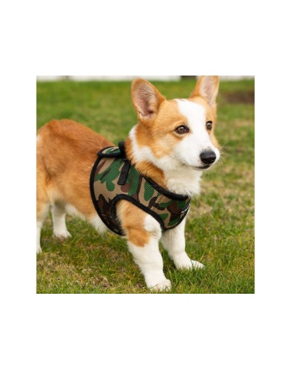 Camo - Mr. Peanut's PupTrek Small Dog/Cat Soft Mesh Step In Harness Vest - XLarge