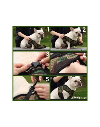 Camo - Mr. Peanut's PupTrek Small Dog/Cat Soft Mesh Step In Harness Vest - XLarge