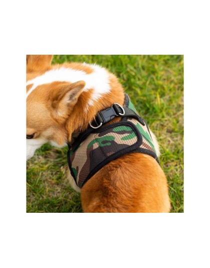 Camo - Mr. Peanut's PupTrek Small Dog/Cat Soft Mesh Step In Harness Vest - XLarge