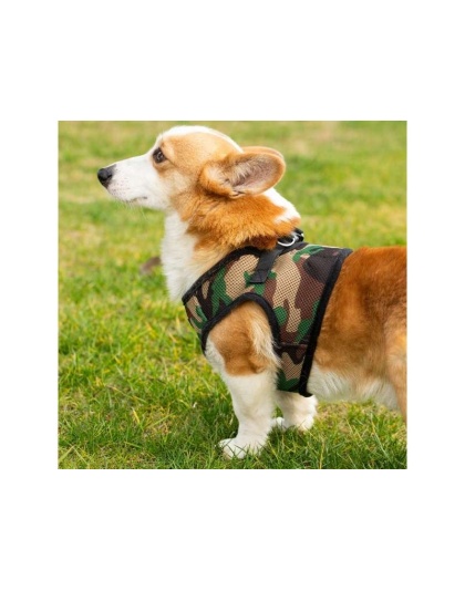 Camo - Mr. Peanut's PupTrek Small Dog/Cat Soft Mesh Step In Harness Vest - XLarge