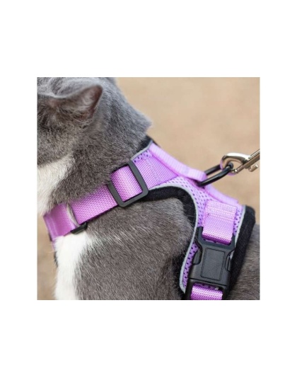 Lilac - Mr. Peanut's PurrTrek Reflective Cat Harness with Matching Leash - X Small