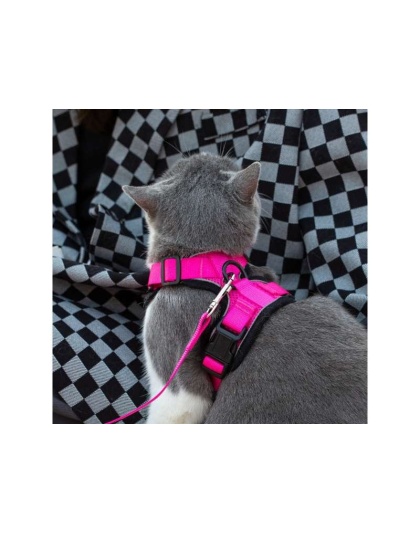 Pink - Mr. Peanut's PurrTrek Reflective Cat Harness with Matching Leash - X Small