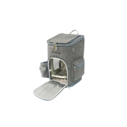 Platinum Gray - Mr. Peanut's Vancouver Series Backpack Pet Carrier for Smaller Cats and Dogs - 17 in L X 11 in W X 11 in H