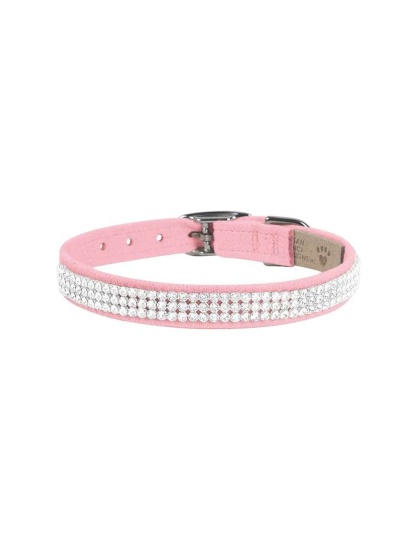 Puppy Pink - Susan Lanci Designs 3 Row Giltmore Crystals Collar - Large