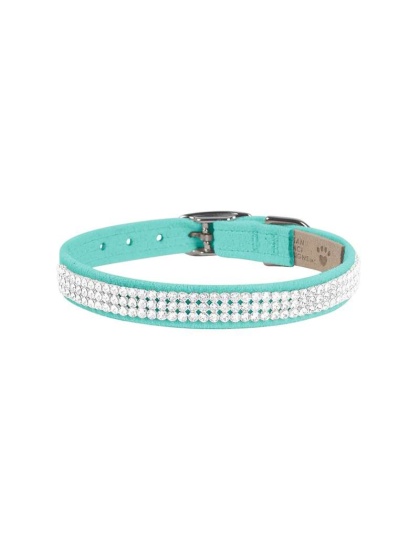 Tiffi Blue - Susan Lanci Designs 3 Row Giltmore Crystals Collar - Small