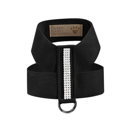 Black - Susan Lanci Designs 3 Row Giltmore Crystals Tinkie Harness - Large