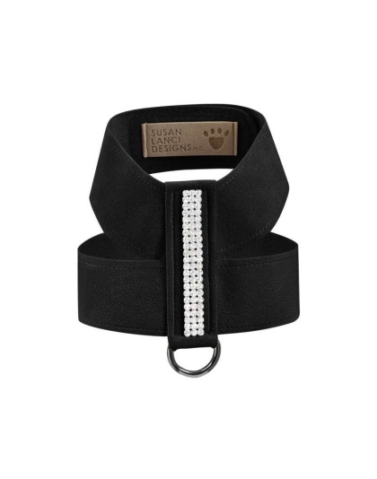 Black - Susan Lanci Designs 3 Row Giltmore Crystals Tinkie Harness - Large