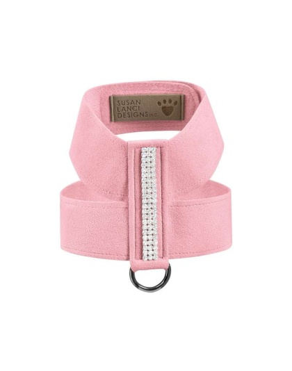 Puppy Pink - Susan Lanci Designs 3 Row Giltmore Crystals Tinkie Harness - Large
