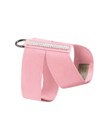 Puppy Pink - Susan Lanci Designs 3 Row Giltmore Crystals Tinkie Harness - Small
