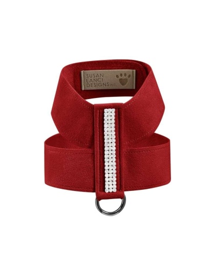 Red - Susan Lanci Designs 3 Row Giltmore Crystals Tinkie Harness - TC
