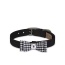 Black/Black & White Houndstooth  - Susan Lanci Designs Black & White Houndstooth Big Bow Collar - Large