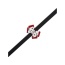 Black - Susan Lanci Designs Minnie Double Nouveau Bow Leash - 4 FT