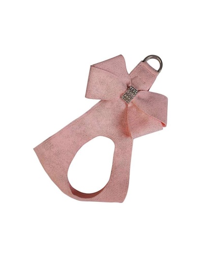 Puppy Pink Glitzerati - Susan Lanci Designs Puppy Pink Glitzerati Nouveau Bow Step In Harness - Small