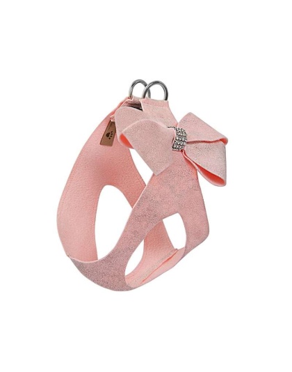 Puppy Pink Glitzerati - Susan Lanci Designs Puppy Pink Glitzerati Nouveau Bow Step In Harness - XXS