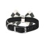 Black - Susan Lanci Designs Windsor Check Nouveau Bow Collar - XS