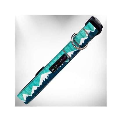 Wintergreen Snowcap Mtn - Mountain Dog Collars - M 1" width fits 12-18" neck