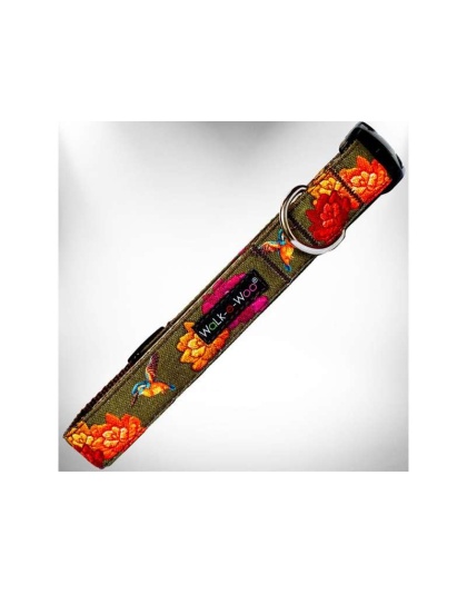 Hummingbird Flowers - Nature-Lover Collars - L 1" width fits 14-25" neck