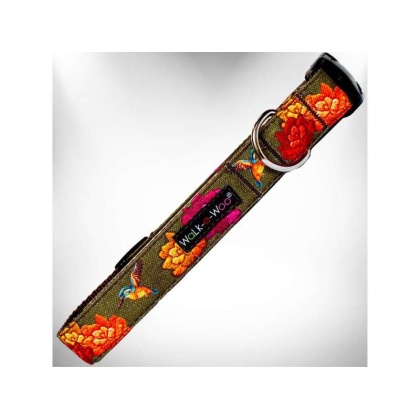 Hummingbird Flowers - Nature-Lover Collars - M 1" width fits 12-18" neck
