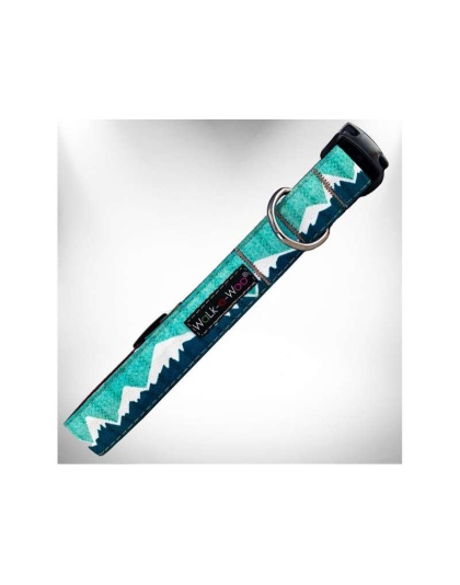 Wintergreen Snowcap Mtn - Mountain Dog Collars - XL 1.5" wide fits 18-28" neck
