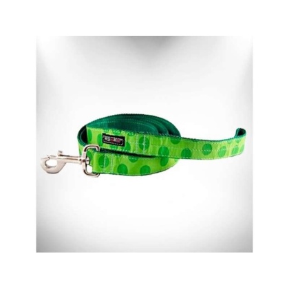 Green - Polka Dot Dog - Monotone Leads  - THIN Lead 5/8" width- 5' length