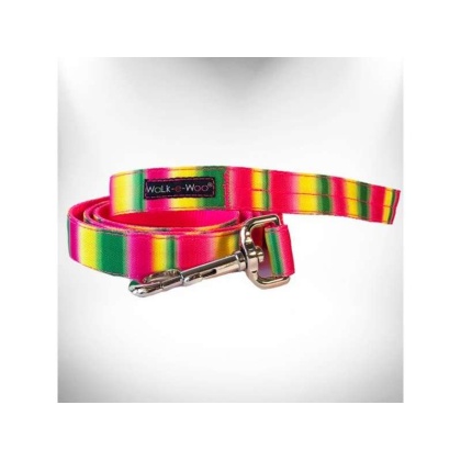 Pink/Green - Tie Dye Dog Leads  - THIN Lead 5/8" width- 5' length