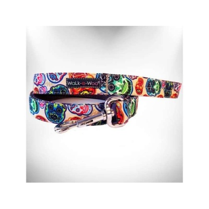 Day of the Dead - Tattoo Dog Leads  - THIN Lead 5/8" width- 5' length