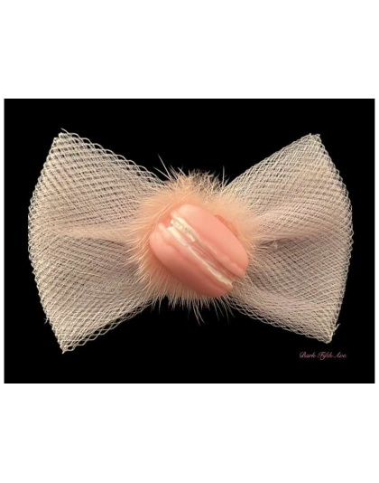 Pink - Macaroon Tulle Dog Hair Bows