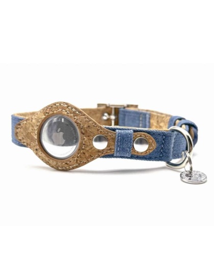 Denim & Cork - Apple Airtag Collar - Meduim