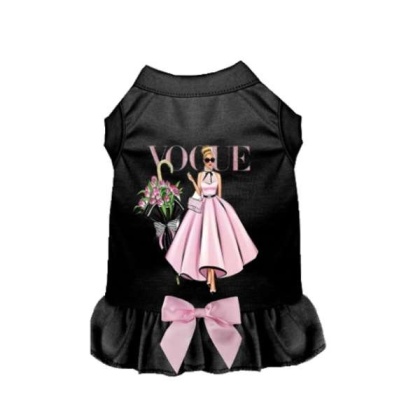 BLACK - Spring Vogue Dog Dress - Small