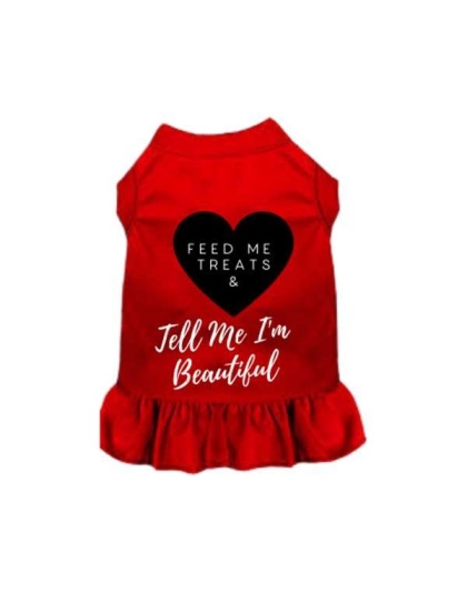Solid Red - Feed Me Treats & Tell Me I'm Beautiful - 2X Large