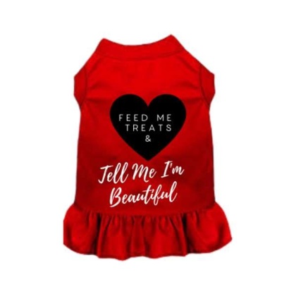 Solid Red - Feed Me Treats & Tell Me I'm Beautiful - Small