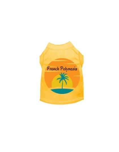 YELLOW - French Polynesia- Dog Shirt - 2X Large