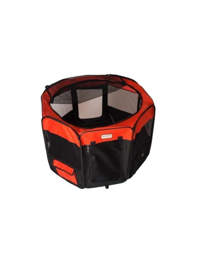 Armarkat PP002R-M Portable Pet Playpen In Bk and Rd Combo
