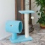 Armarkat Sky Blue 25" Cat Tree, Real Wood Scratcher for Cats