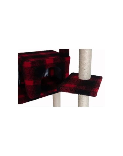 Real Wood B5008 50-Inch Classic Cat Tree With Veranda, Bench